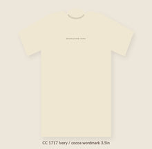 Load image into Gallery viewer, Wordmark tee, Ivory, cocoa wordmark