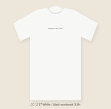 Load image into Gallery viewer, Wordmark tee, White, black wordmark