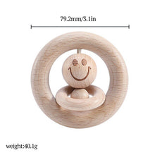 Load image into Gallery viewer, Montessori Baby Wooden Rattles & Rolling Bell