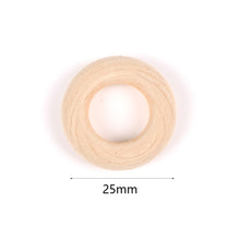 Load image into Gallery viewer, Natural Wooden Teething Round Ring Wood Lead-Free Beads For Jewelry Making DIY Handmade Accessories