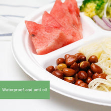 Load image into Gallery viewer, 100 Compostable Natural Sugar Cane Disposable Plates