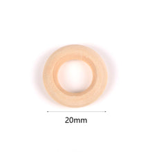 Load image into Gallery viewer, Natural Wooden Teething Round Ring Wood Lead-Free Beads For Jewelry Making DIY Handmade Accessories