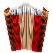 Load image into Gallery viewer, Paint Brush Set with Canvas Case: Perfect for Oil, Acrylic, and Watercolor Painting