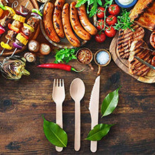 Load image into Gallery viewer, 300 Pcs Biodegradable Wood Cutlery Set