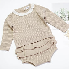Load image into Gallery viewer, Matching Warm Winter Knit Sweater and Bloomers for Baby