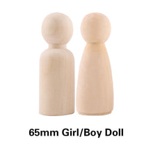 Load image into Gallery viewer, 10 Blank Wooden Peg Dolls
