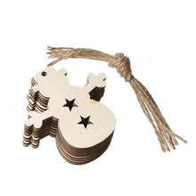 Load image into Gallery viewer, 10 DIY Wooden Christmas Ornaments