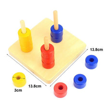 Load image into Gallery viewer, Montessori Toddlers Assorted Dowel Stackers for wrist and finger dexterity
