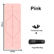 Load image into Gallery viewer, Eco-Friendly Non-Slip TPE Yoga Mat with Carrying Strap & Bag