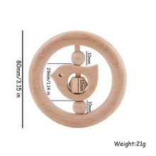 Load image into Gallery viewer, Montessori Baby Wooden Rattles & Rolling Bell