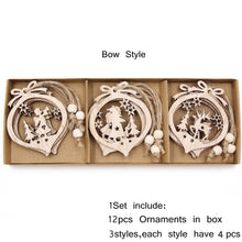 Load image into Gallery viewer, 12 DIY Snowflake Wooden Ornaments