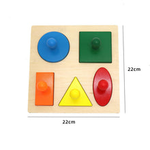 Load image into Gallery viewer, Montessori Toddler Assorted Peg Shape Peg Puzzles