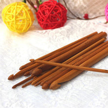 Load image into Gallery viewer, Bamboo Crochet Hook Set for Knitting and DIY Crafts - 12 Sizes