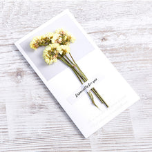 Load image into Gallery viewer, 10 Greeting Cards with Dried Glyphosilia Flowers