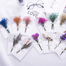 Load image into Gallery viewer, 10 Greeting Cards with Dried Glyphosilia Flowers