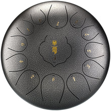 Load image into Gallery viewer, 12 Inch 13 Tone Steel Tongue Drum with Bag and Mallets - Handpan Drum