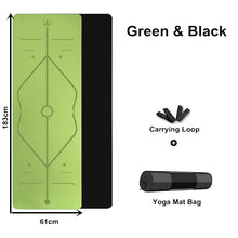 Load image into Gallery viewer, Eco-Friendly Non-Slip TPE Yoga Mat with Carrying Strap & Bag