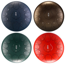 Load image into Gallery viewer, 12 Inch 13 Tone Steel Tongue Drum with Bag and Mallets - Handpan Drum