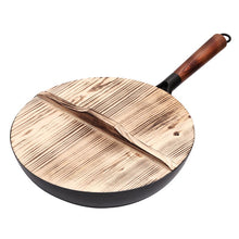 Load image into Gallery viewer, Konco Iron wok cast iron pan Non-coated Pot General use for Gas and Induction Cooker 32cm Chinese Wok Cookware Pan Kitchen Tools