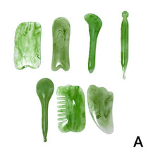 Load image into Gallery viewer, Marma Acupressure Guasha Set - Jade, Rose Quartz, Amber