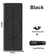 Load image into Gallery viewer, Eco-Friendly Non-Slip TPE Yoga Mat with Carrying Strap & Bag