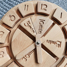 Load image into Gallery viewer, Montessori Wooden Learning Clock Toy