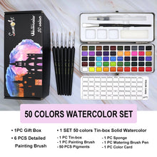 Load image into Gallery viewer, 50 Color Watercolor set