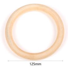 Load image into Gallery viewer, Natural Wooden Teething Round Ring Wood Lead-Free Beads For Jewelry Making DIY Handmade Accessories