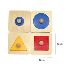 Load image into Gallery viewer, Montessori Toddler Assorted Peg Shape Peg Puzzles