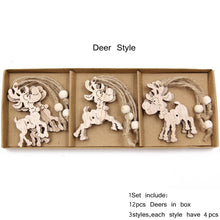 Load image into Gallery viewer, 12 DIY Snowflake Wooden Ornaments