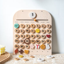 Load image into Gallery viewer, Montessori Wooden Learning Calendar for Kids