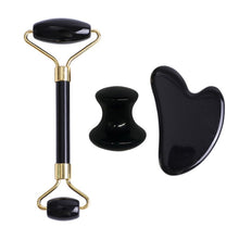 Load image into Gallery viewer, Obsidian Jade Roller, Guasha, Kansa