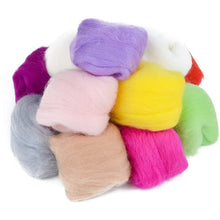 Load image into Gallery viewer, Jiwuo 10g/20g/50g Merino Wool Fibre Roving For Needle Felting Hand Spinning Wet Felting Fiber Doll Needlework Wool Felt Fibre