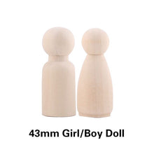Load image into Gallery viewer, 10 Blank Wooden Peg Dolls
