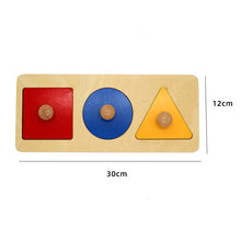 Load image into Gallery viewer, Montessori Toddler Assorted Peg Shape Peg Puzzles