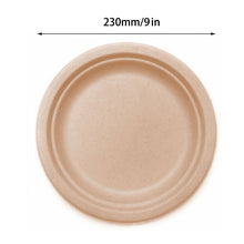 Load image into Gallery viewer, 50PCS 6/7/9in Biodegradable Compostable Paper Plates