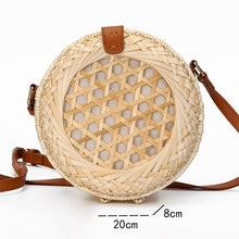 Load image into Gallery viewer, Woven Straw Boho Round Bags