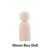Load image into Gallery viewer, 10 Blank Wooden Peg Dolls
