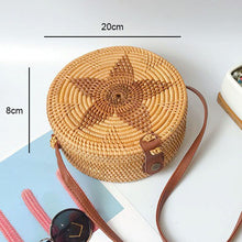 Load image into Gallery viewer, Woven Straw Boho Round Bags
