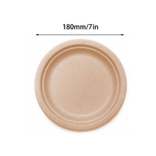 Load image into Gallery viewer, 50PCS 6/7/9in Biodegradable Compostable Paper Plates