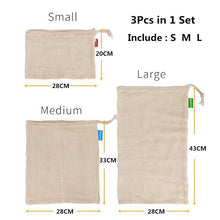Load image into Gallery viewer, Cotton Mesh Reusable Produce Bags
