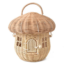 Load image into Gallery viewer, Mushroom Woven Handbag - Portable Play House