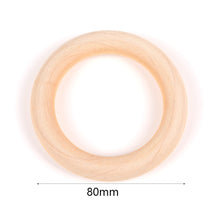 Load image into Gallery viewer, Natural Wooden Teething Round Ring Wood Lead-Free Beads For Jewelry Making DIY Handmade Accessories