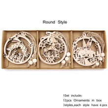 Load image into Gallery viewer, 12 DIY Snowflake Wooden Ornaments