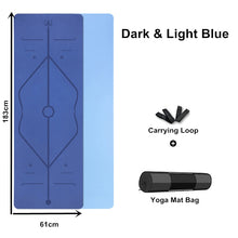 Load image into Gallery viewer, Eco-Friendly Non-Slip TPE Yoga Mat with Carrying Strap & Bag