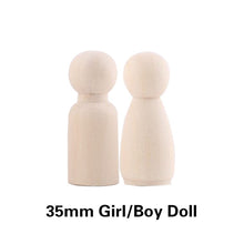 Load image into Gallery viewer, 10 Blank Wooden Peg Dolls