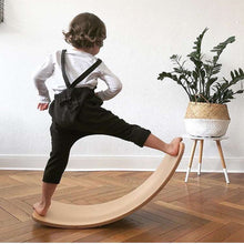 Load image into Gallery viewer, Waldorf Wooden Balance Board Open Ended Toy