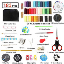 Load image into Gallery viewer, Sewing Box 183Pcs Multi-function Travel Sewing Kit Stitch Needle Thread Storage Bag Fabric Craft Mom Christmas Gifts Sewing Set