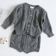 Load image into Gallery viewer, Matching Warm Winter Knit Sweater and Bloomers for Baby