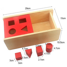Load image into Gallery viewer, Montessori Baby Imbucare Wooden Shape Sorter Box